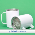 Термо-кружка для сублимации Sublime YETI HANDLE Thermal Mug с лого белая 390 мл Фото 2